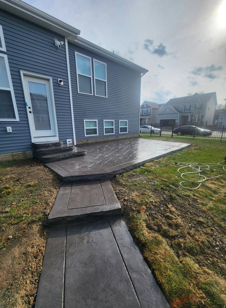 Stamped Concrete Installation for New Edge Concrete in Mount Vernon, OH