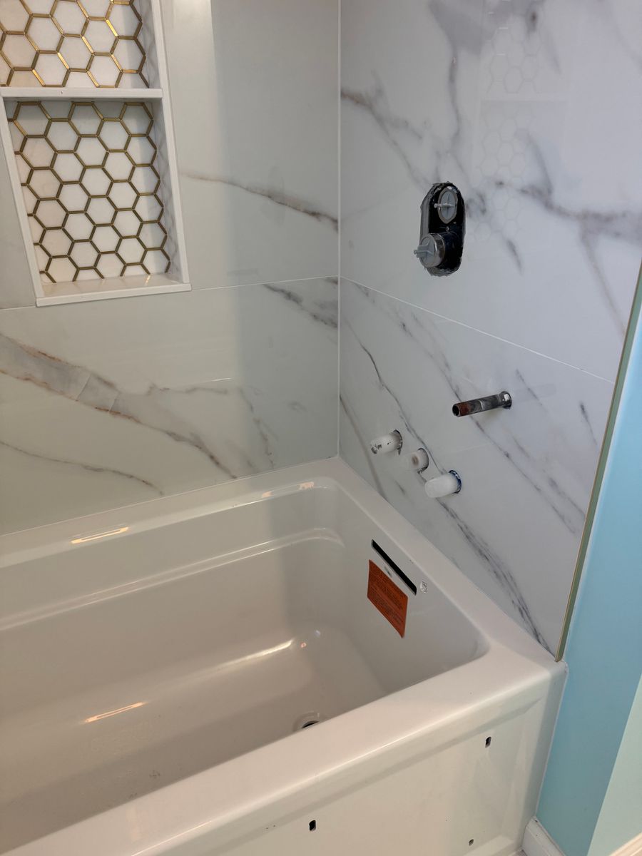 Shower Tiling for A-Otay Constructs Etc. in Lawrence County, TN