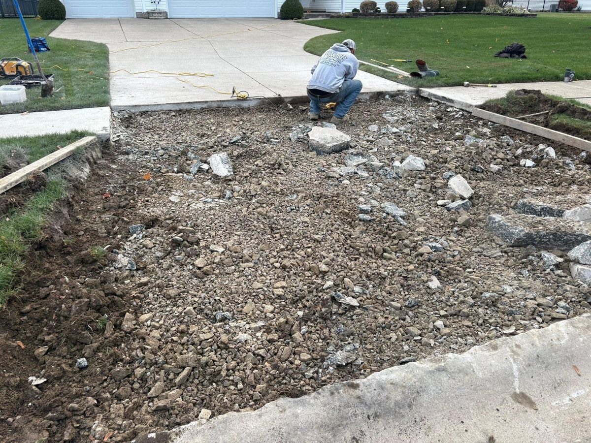 Driveway tear out and replacement for Concrete Pros, LLC in Lorain, OH