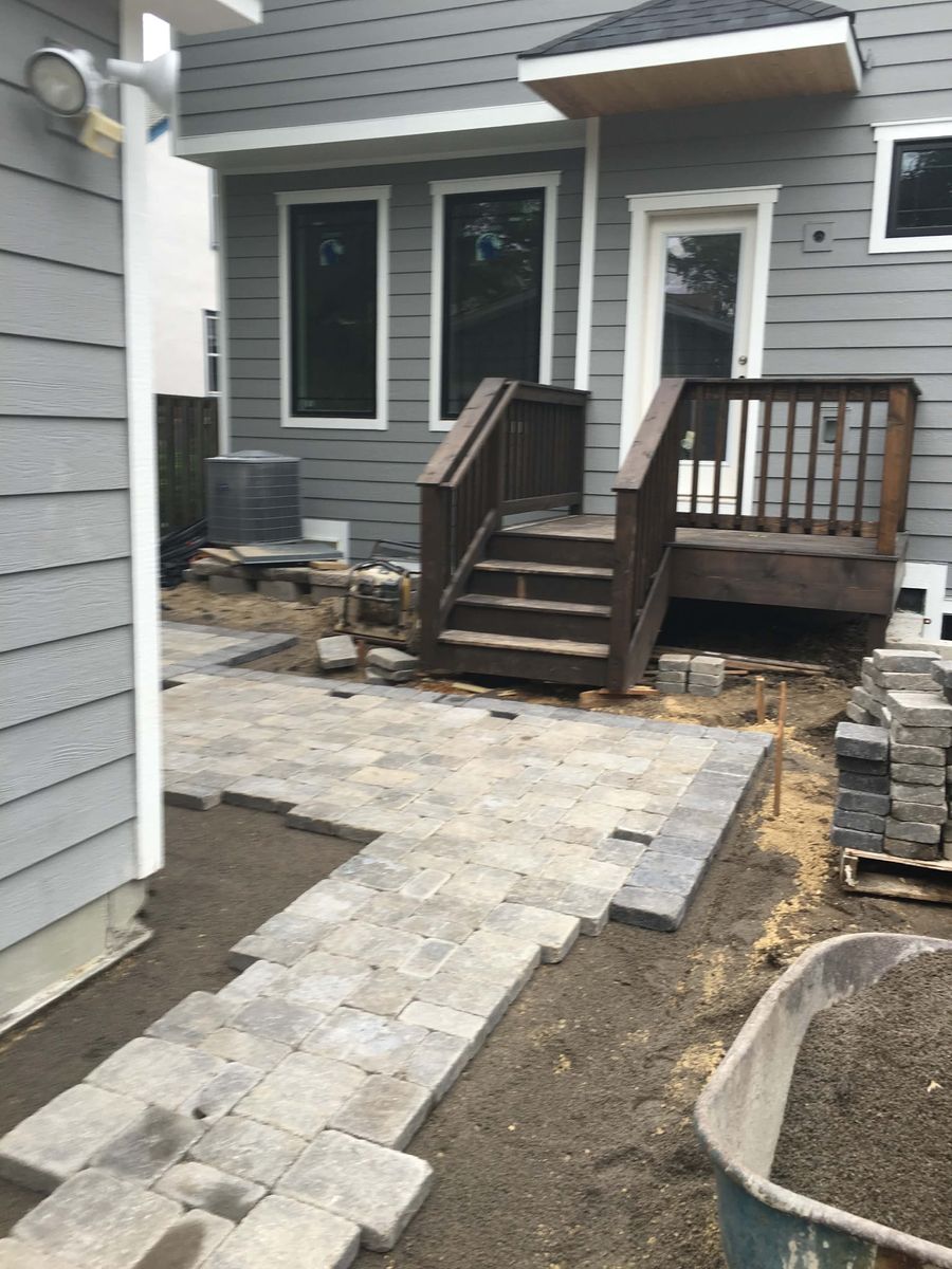 Patio Construction for C&J Hauling in Shakopee, MN