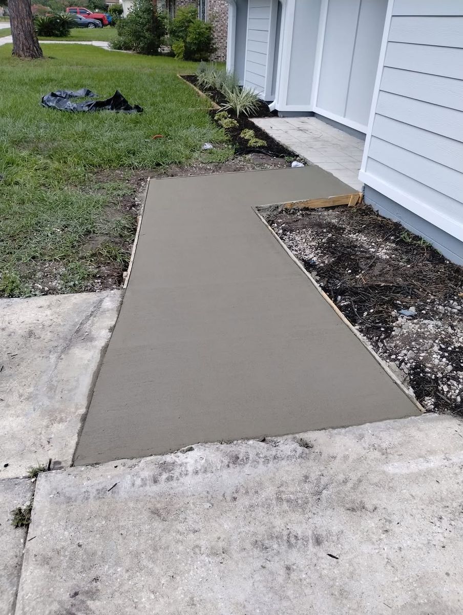 Concrete Patio and Driveways for KCS Concrete in Middleburg, FL