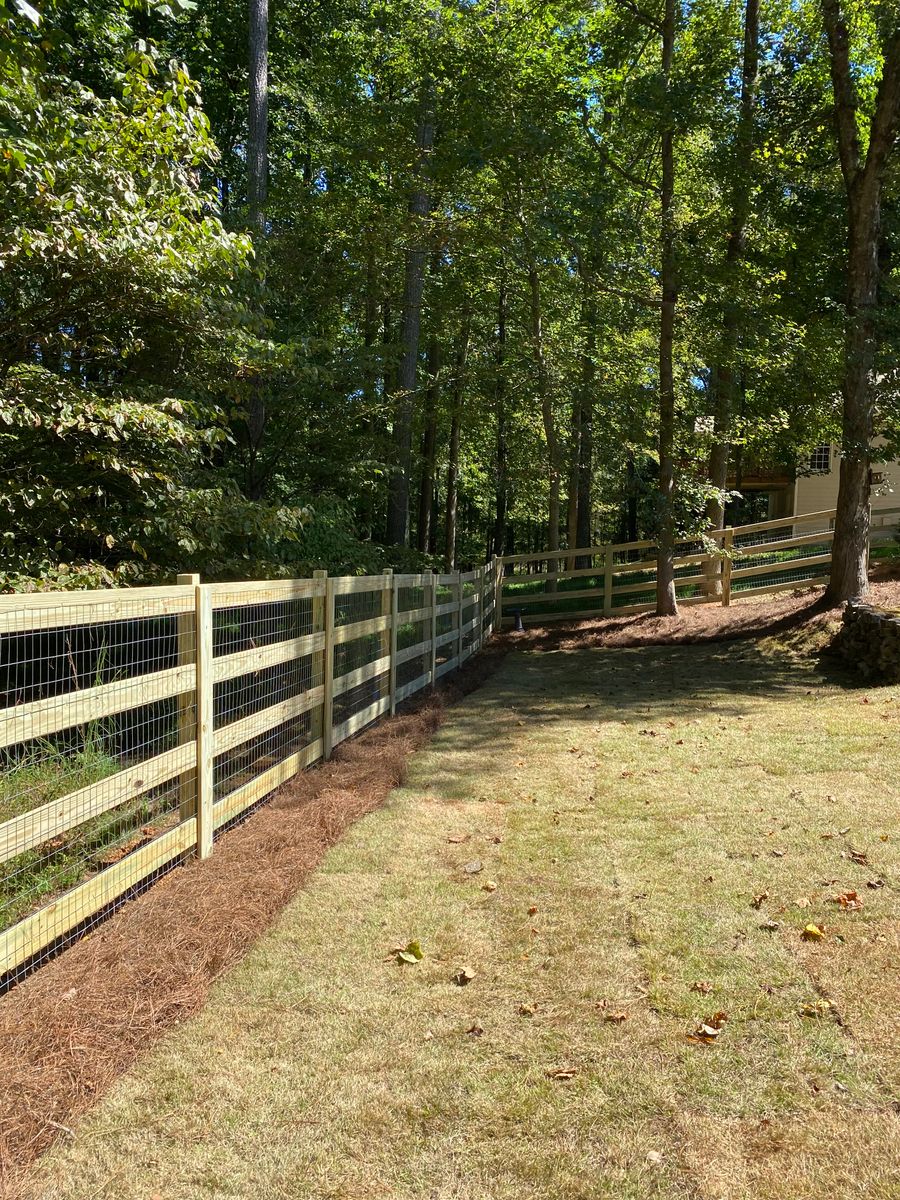 Fence installation for Galloway Landscaping in Acworth, GA