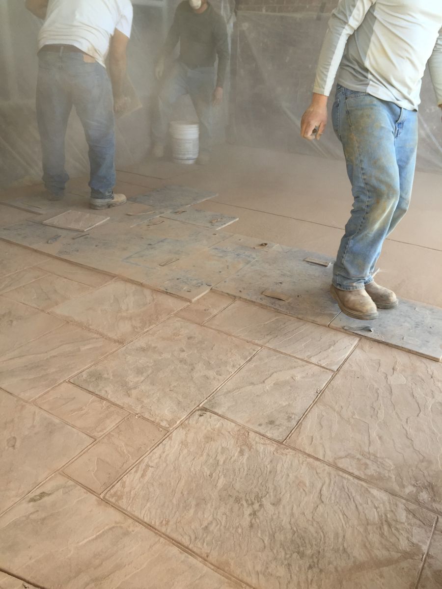 Stamped Concrete Installations for Texas Curb N Borders in Houston, TX