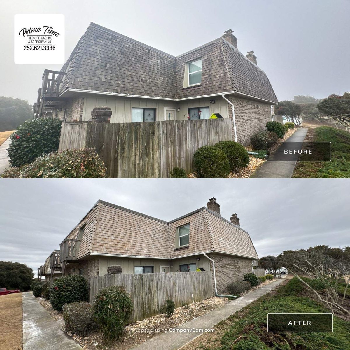 Cedar Shake Soft Washing for Prime Time Pressure Washing & Roof Cleaning in Moyock, NC
