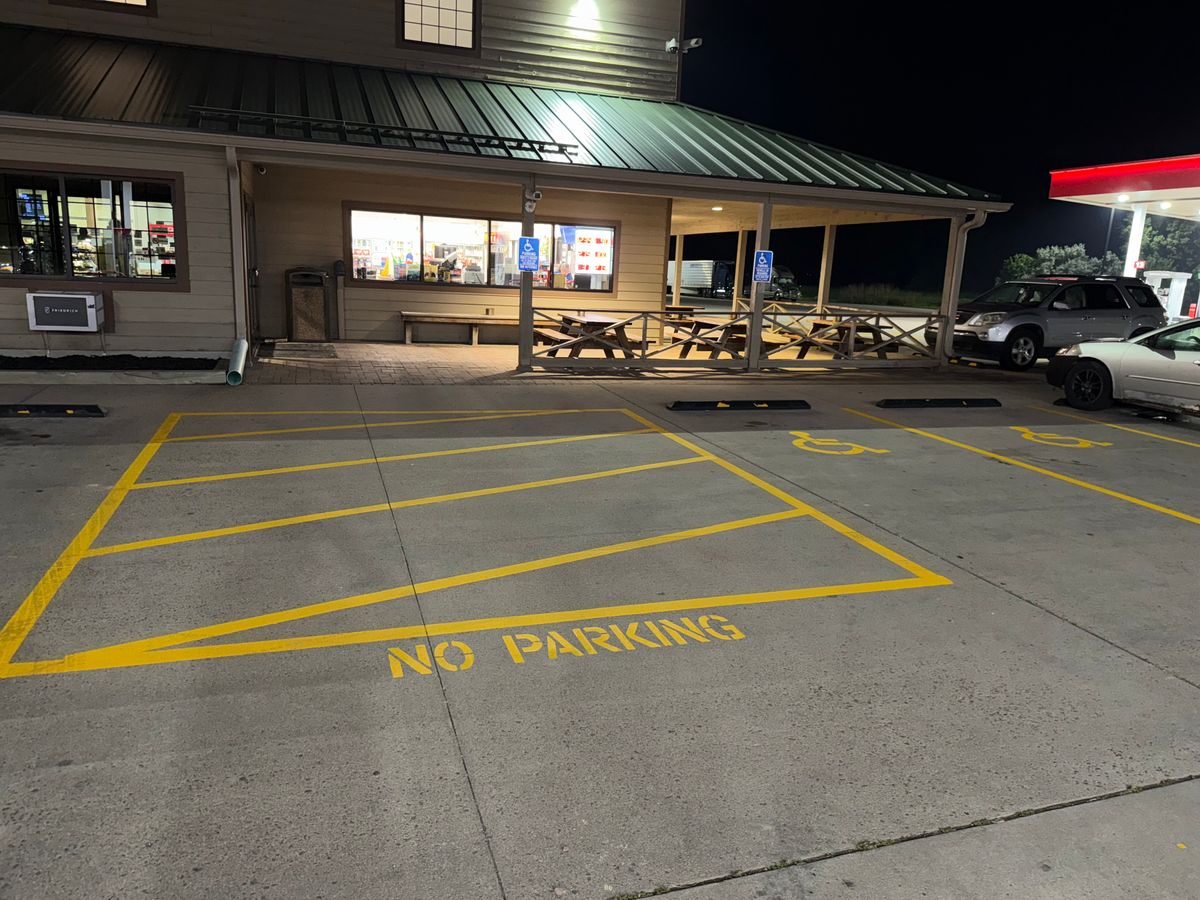 Line Striping for Midwest Line Striping LLC in Spirit Lake, IA