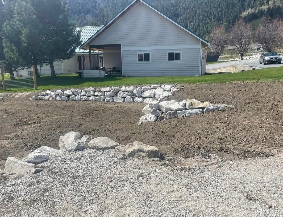 Retaining Wall Construction for Perez Excavation LLC in Monitor, WA