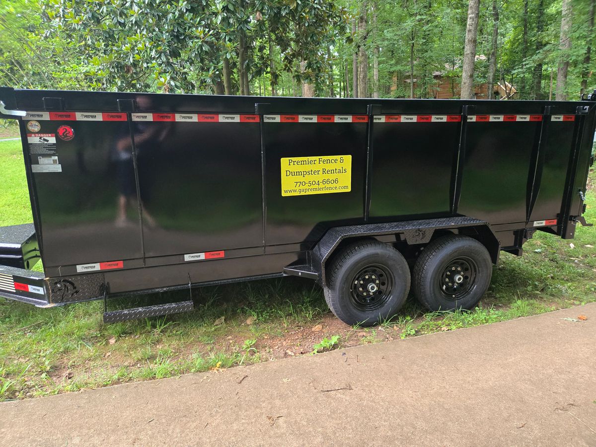 Dumpster Rental for Premier Fence in Marietta, GA