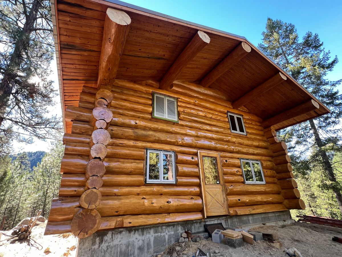 Log Home Restoration for True Blue Logworks LLC in Corvallis, MT
