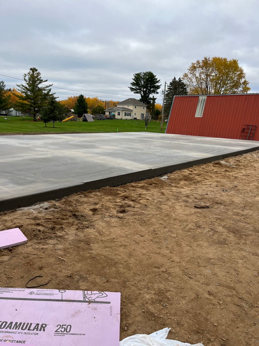 Concrete Slab Construction for Nick's Concrete & Masonry in Baxter, MN