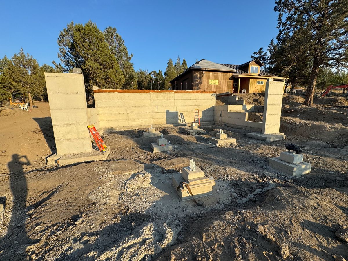 Foundation Work for TJR Concrete and Construction in Bend, OR