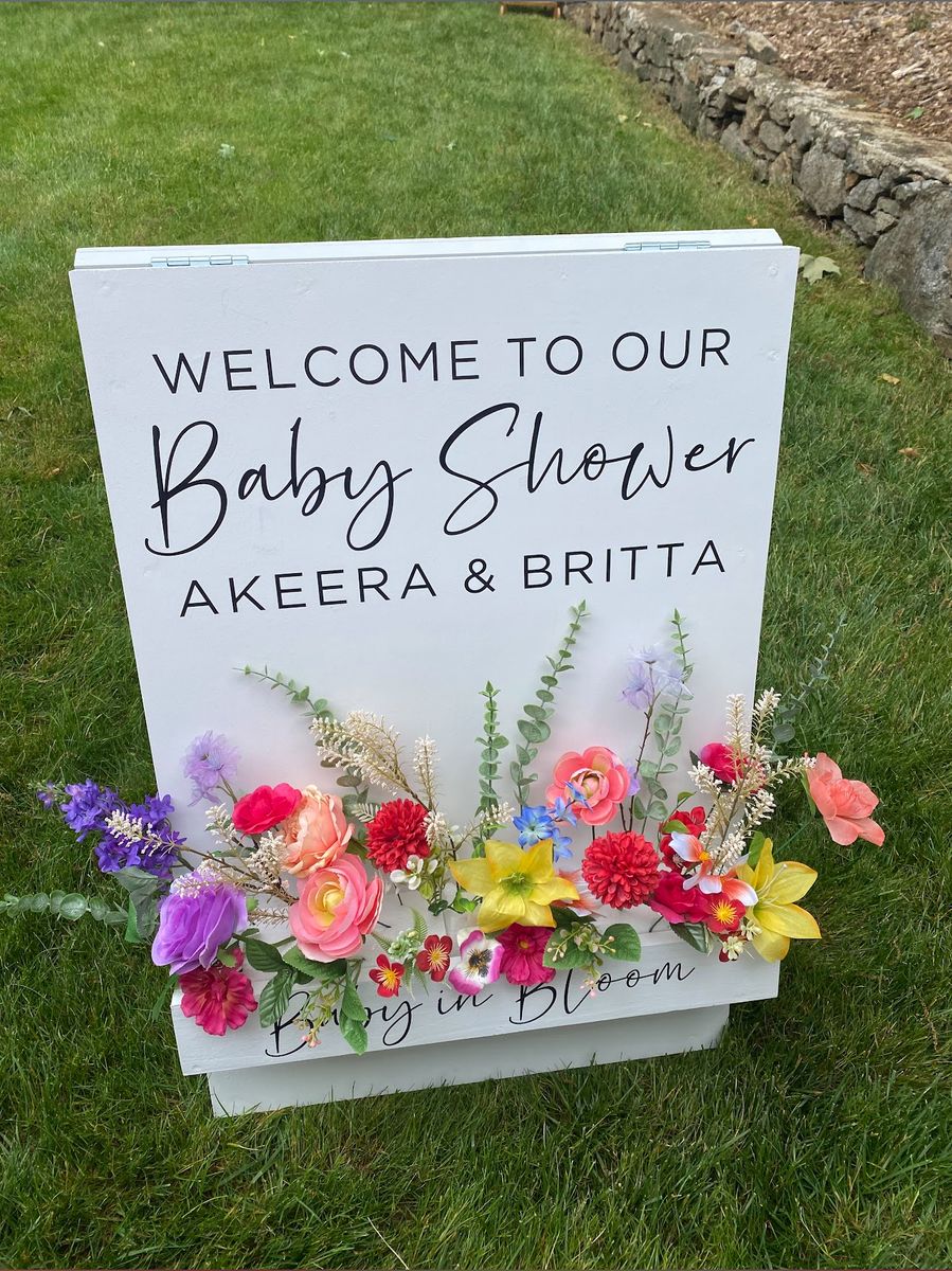FLOWER BOX WELCOME SIGN for Pink Tree Picnic in Hartford, CT