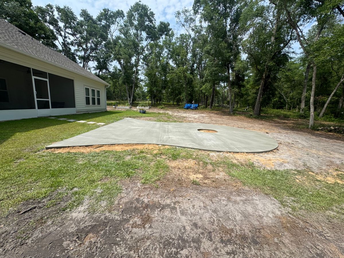 Concrete Slab Construction for Cameron Enterprises in Live Oak, FL