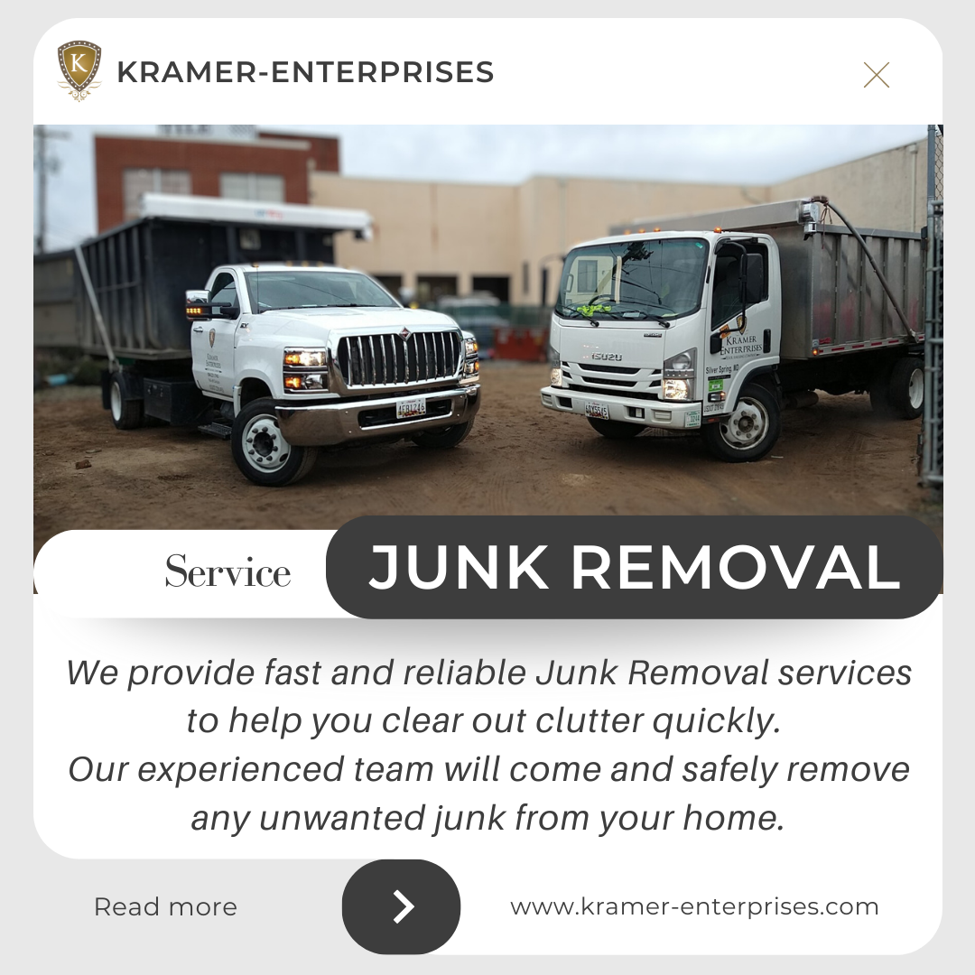 Junk Removal for Kramer Enterprises in Washington, D.C.