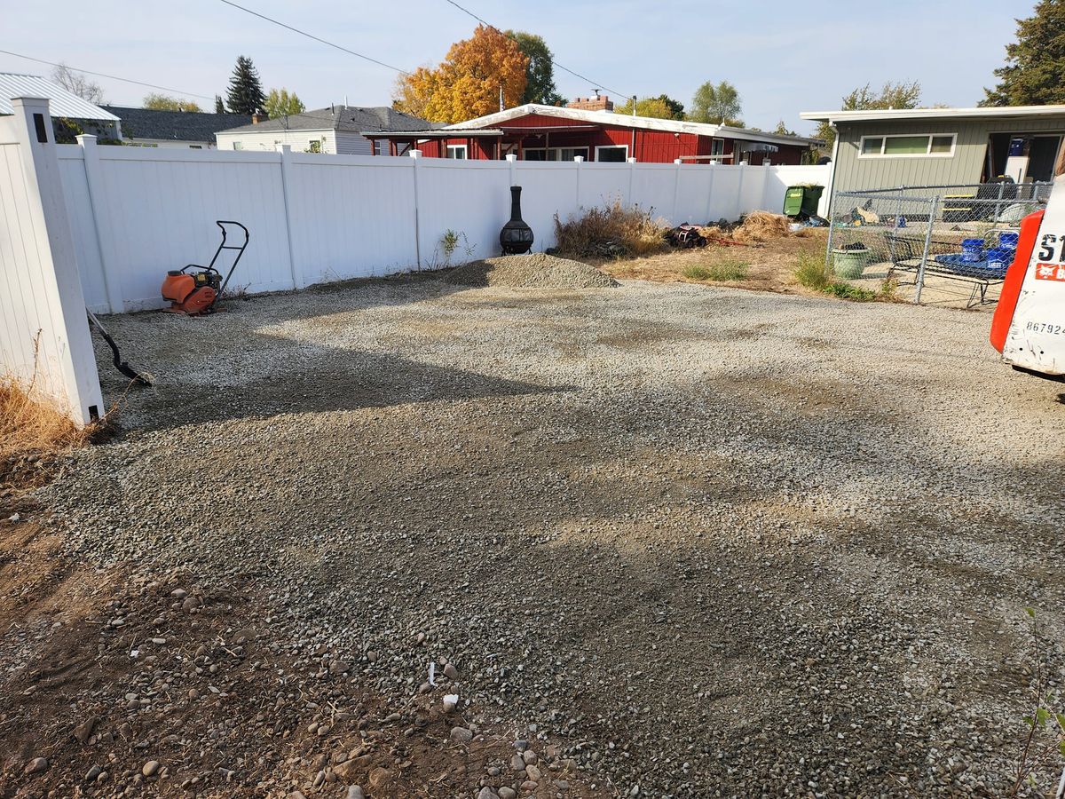 Site Preparation for Model A Excavating in Spokane Valley, WA