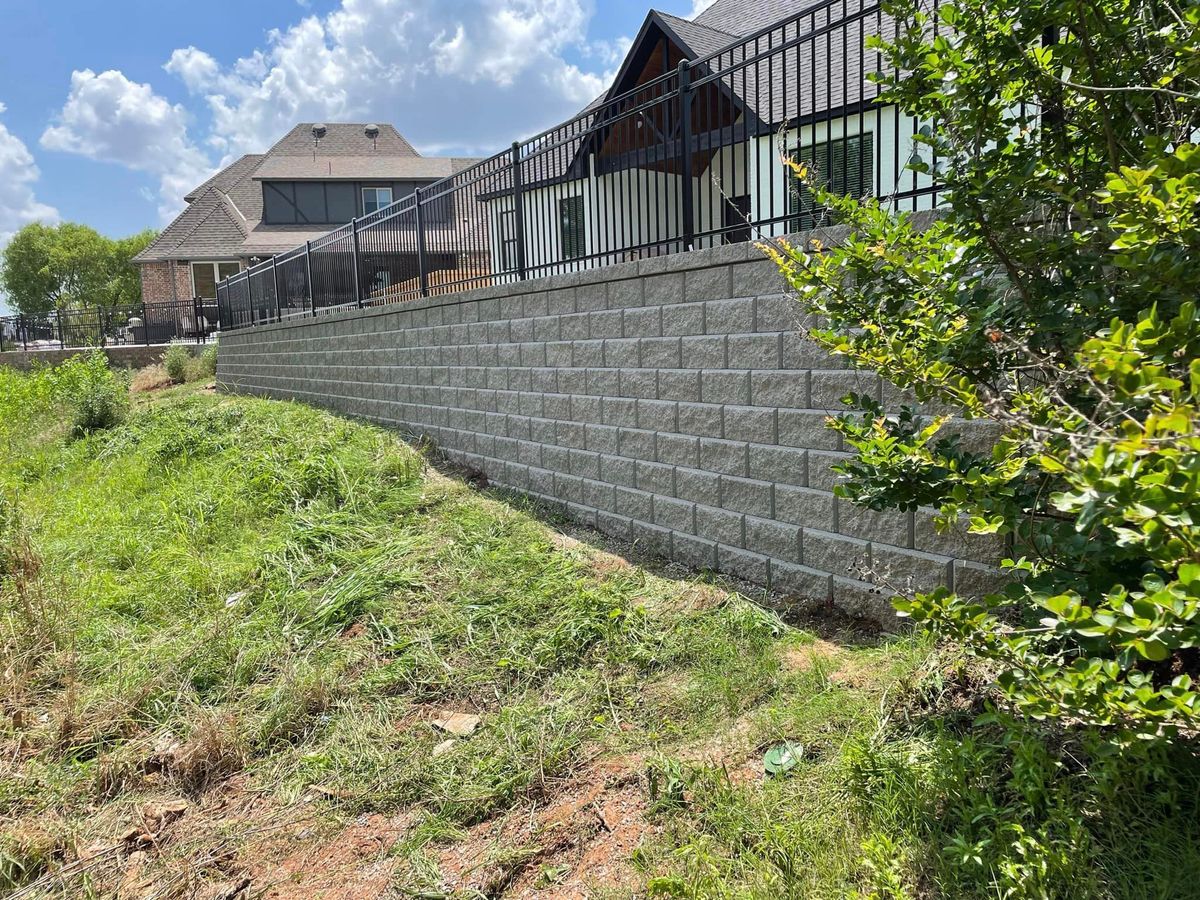 Retaining Wall Construction for Stallion Design And Construction in Norman, OK