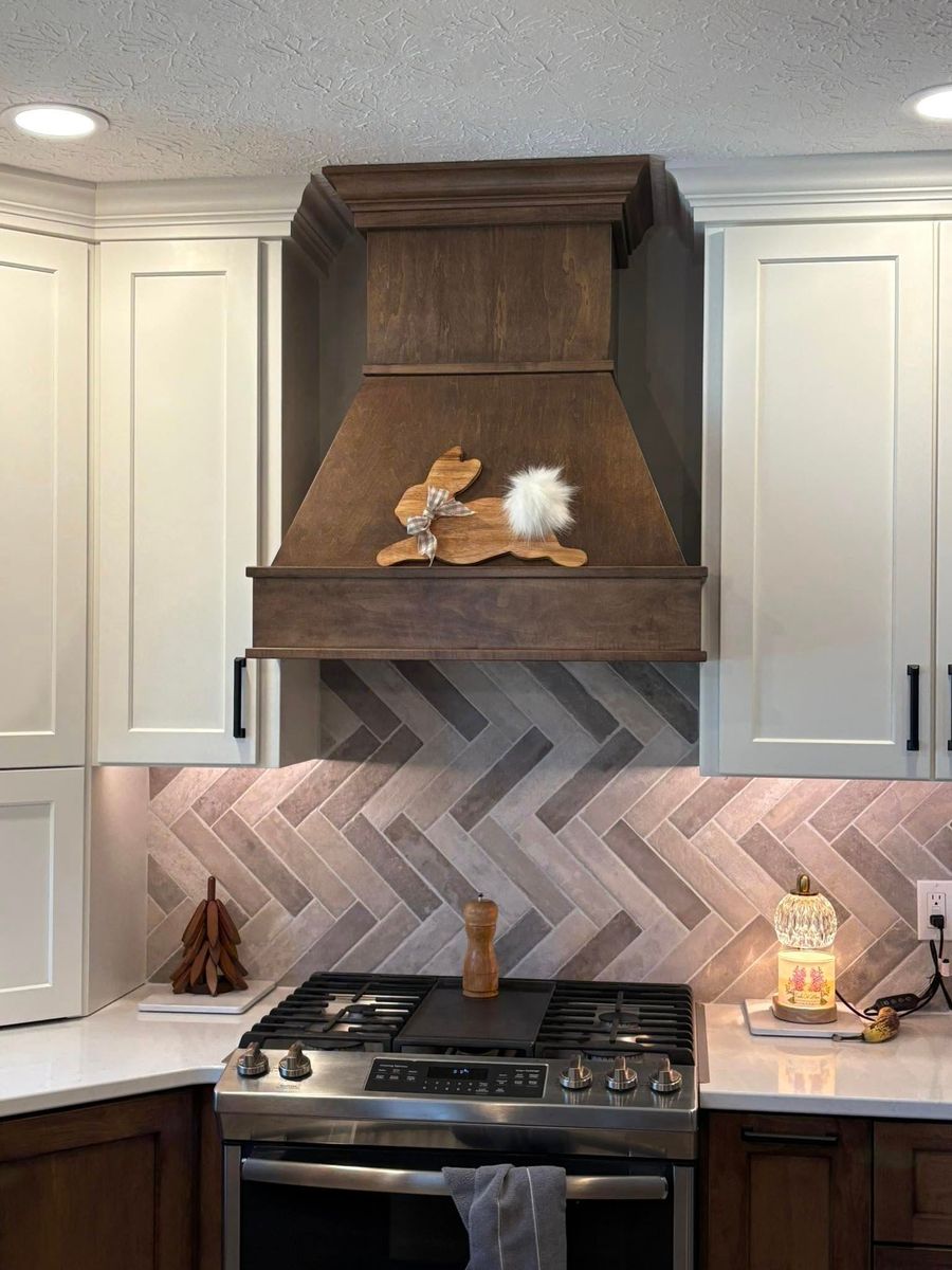 Kitchen Backsplash Tiling for David W Taylor Construction in Barberton, OH