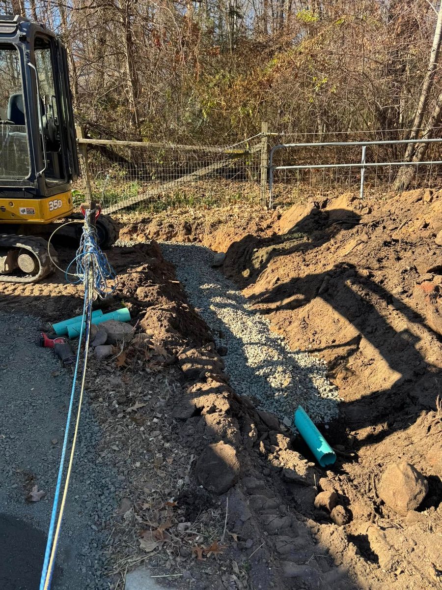 Drainage for Lennon Land Management in Suffield, CT