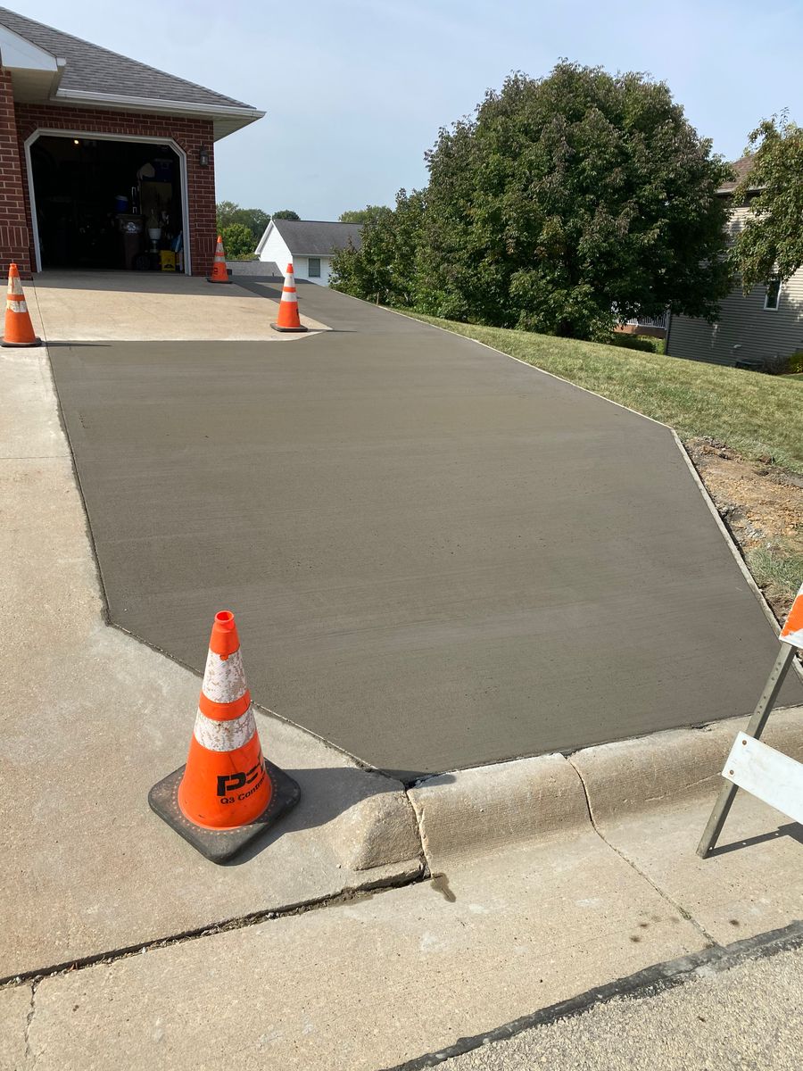 Driveway Install for TDC Excavating in Dubuque, IA