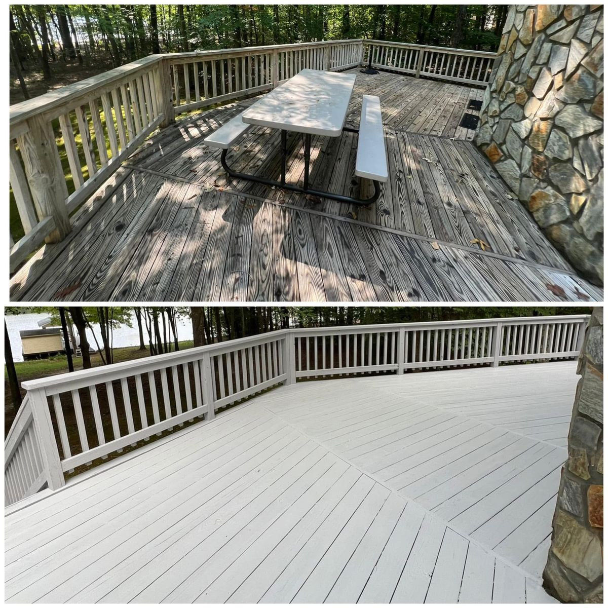 Staining deck-docks-ceilings-doors for MF Painting in Roanoke Rapids, NC