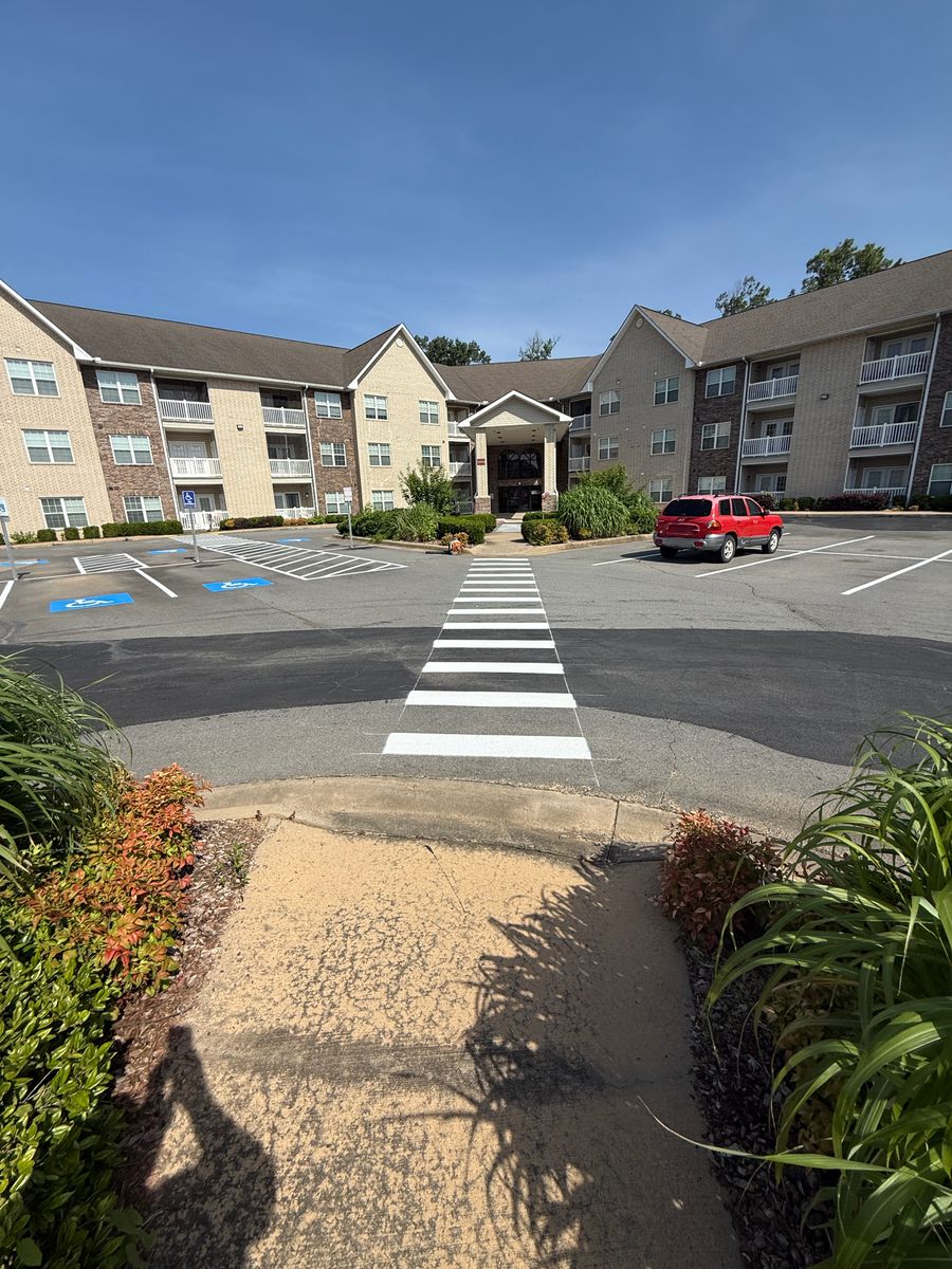 Parking Lot Striping for Straight Line Striping in Little Rock, AR