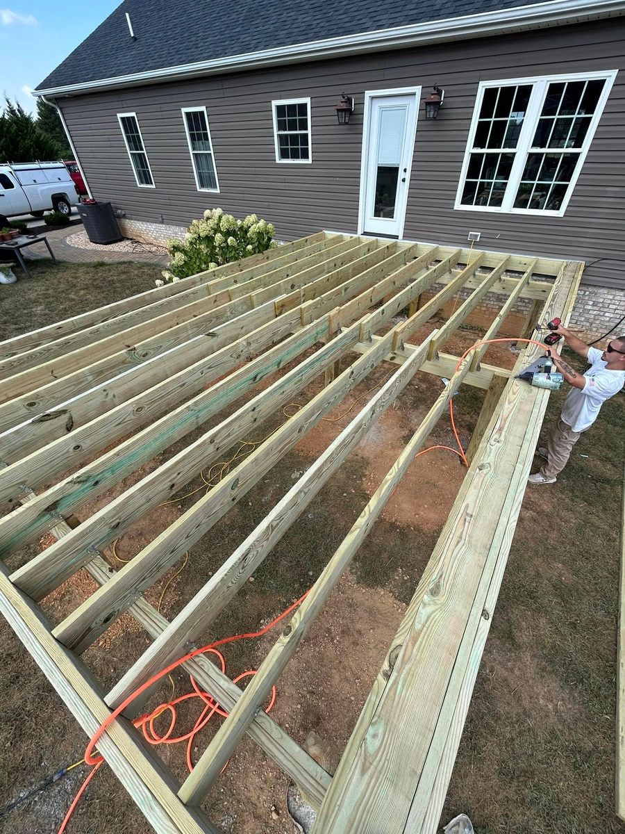 Deck & Patio Installation for E&H Contracting in Staunton, VA