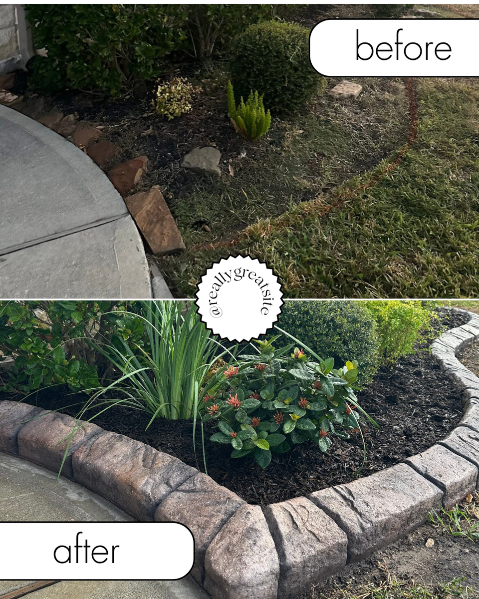 Custom Carved Concrete for Texas Curb N Borders in Houston, TX