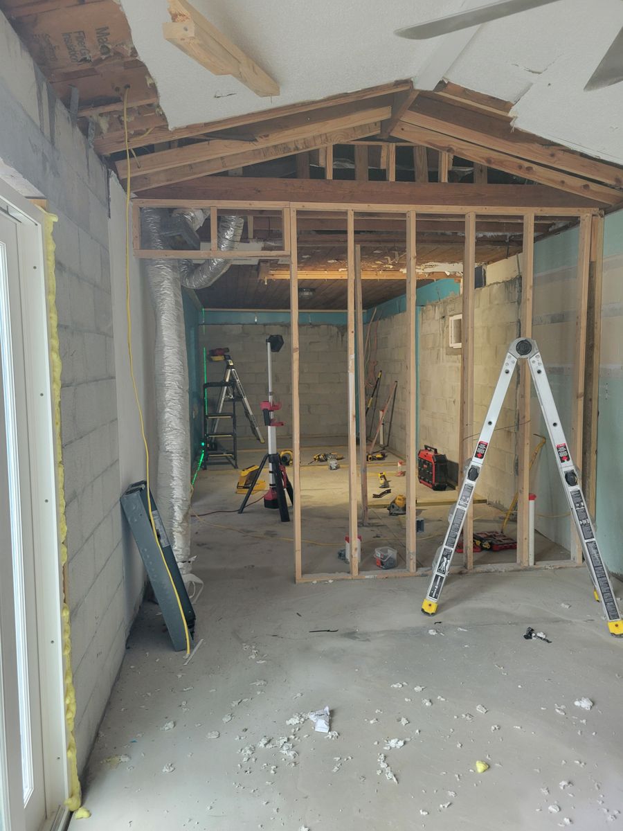 Framing for GVL Renovations in Greenville, SC