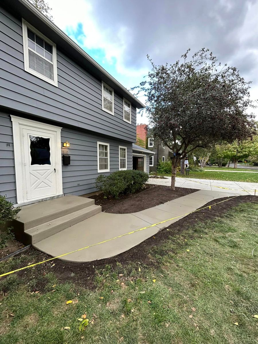 Sidewalk Installation for Mickelson Concrete LLC  in Webster, MN 