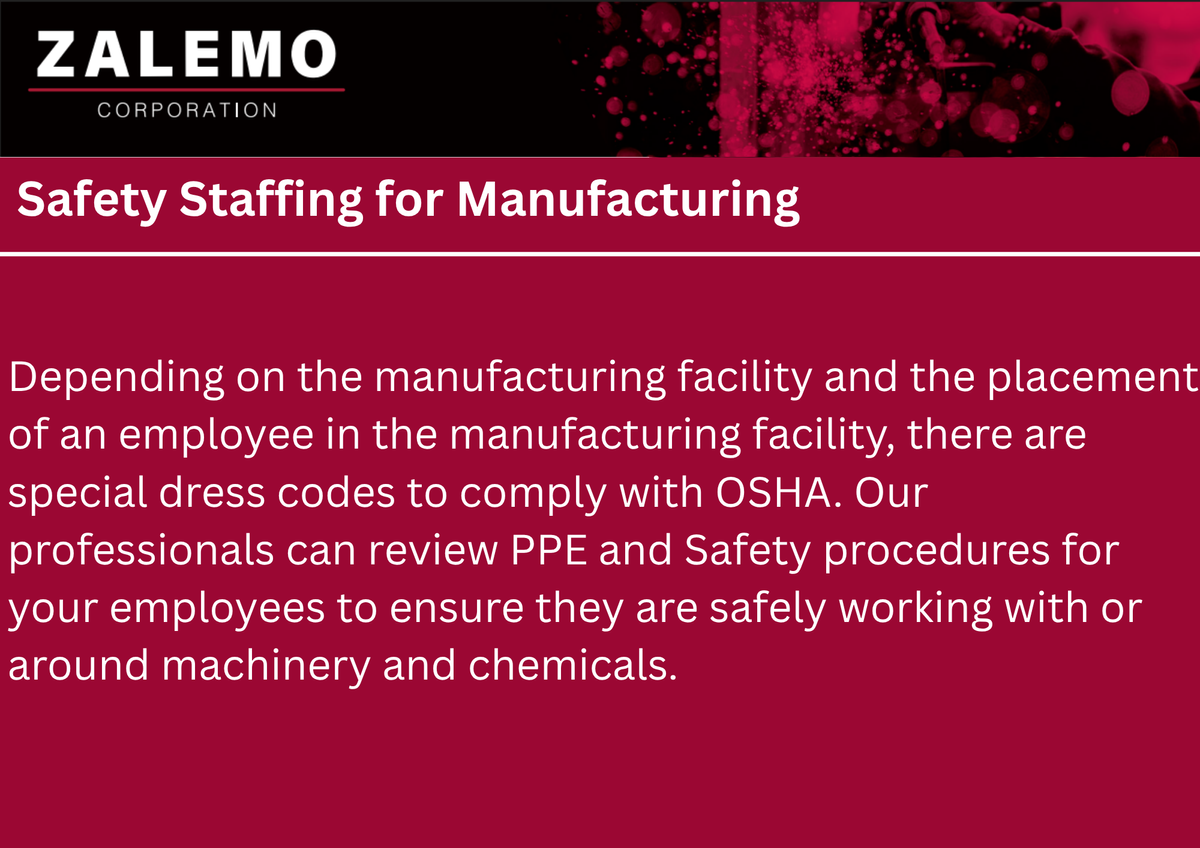 Safety Staffing for ZALEMO in Houston, TX