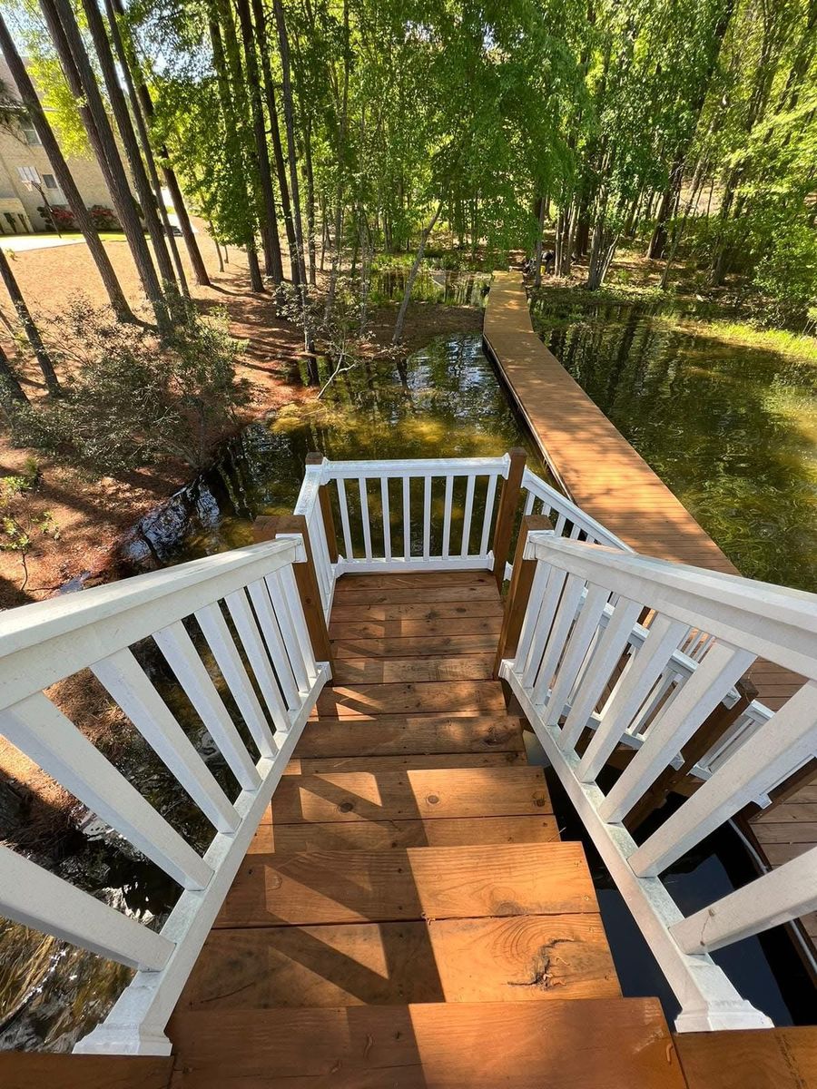 Staining deck-docks-ceilings-doors for MF Painting in Roanoke Rapids, NC