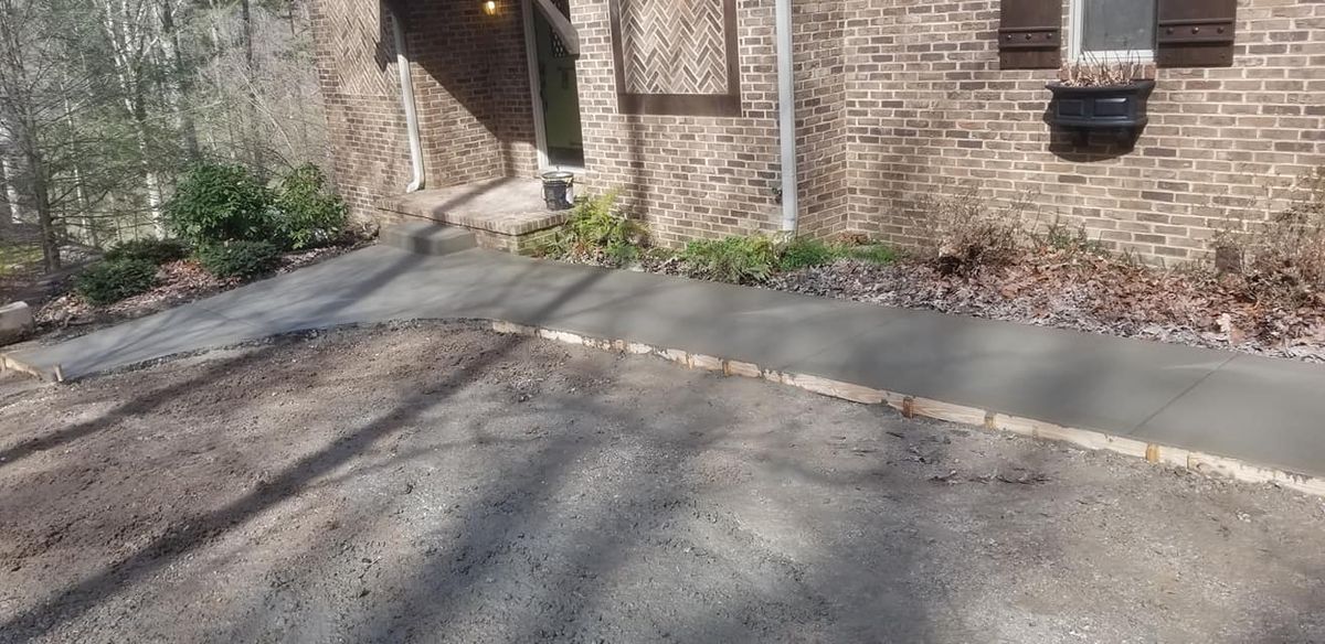 Sidewalk Installation for Tommy Moore Construction in Anderson County, TN