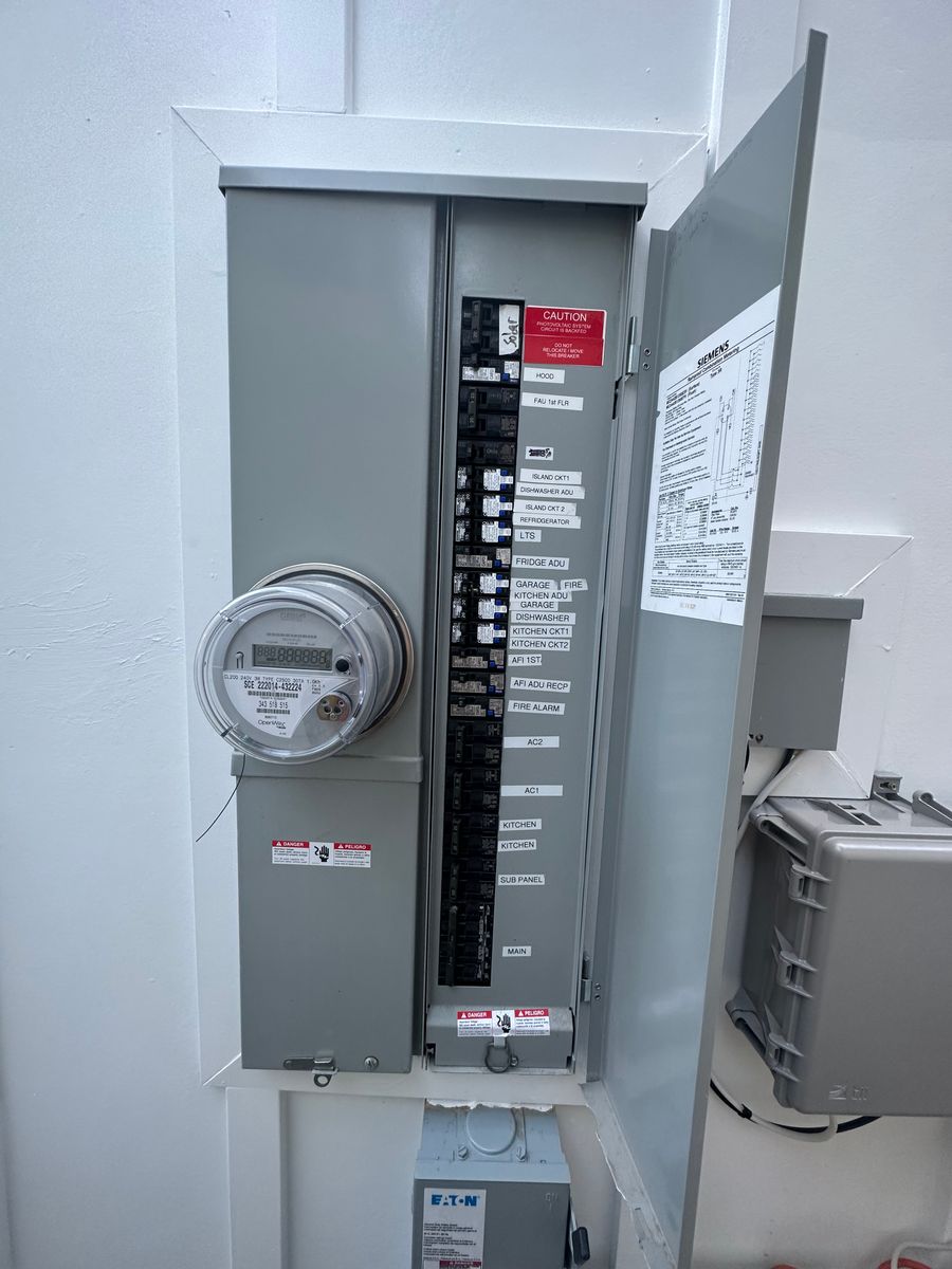 Electric Panel Upgrade for Blueprint Electric in Los Angeles, CA
