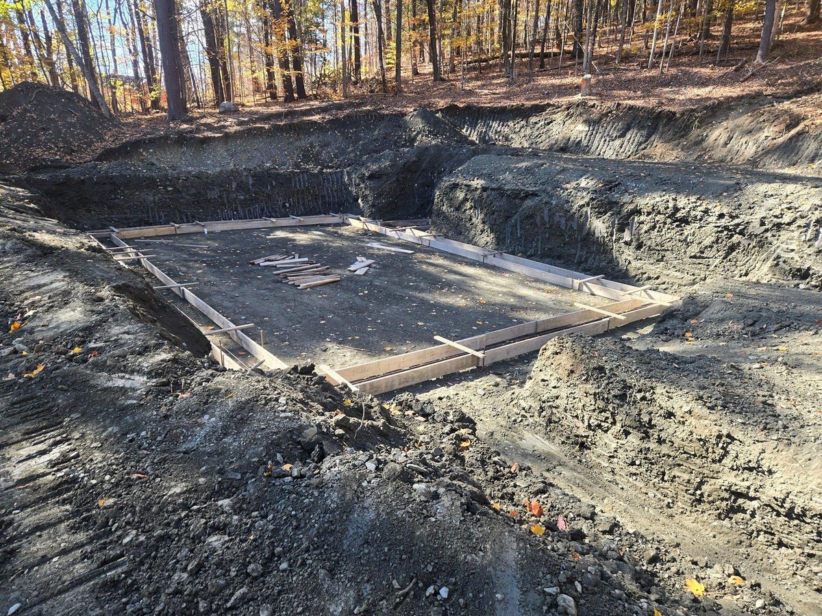 Foundation Digging for MJS Excavating in Hardwick, MA