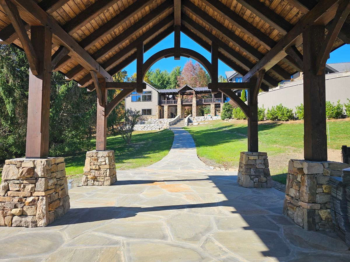 flagstone stone work for Acosta's Stone work in Hendersonville, NC