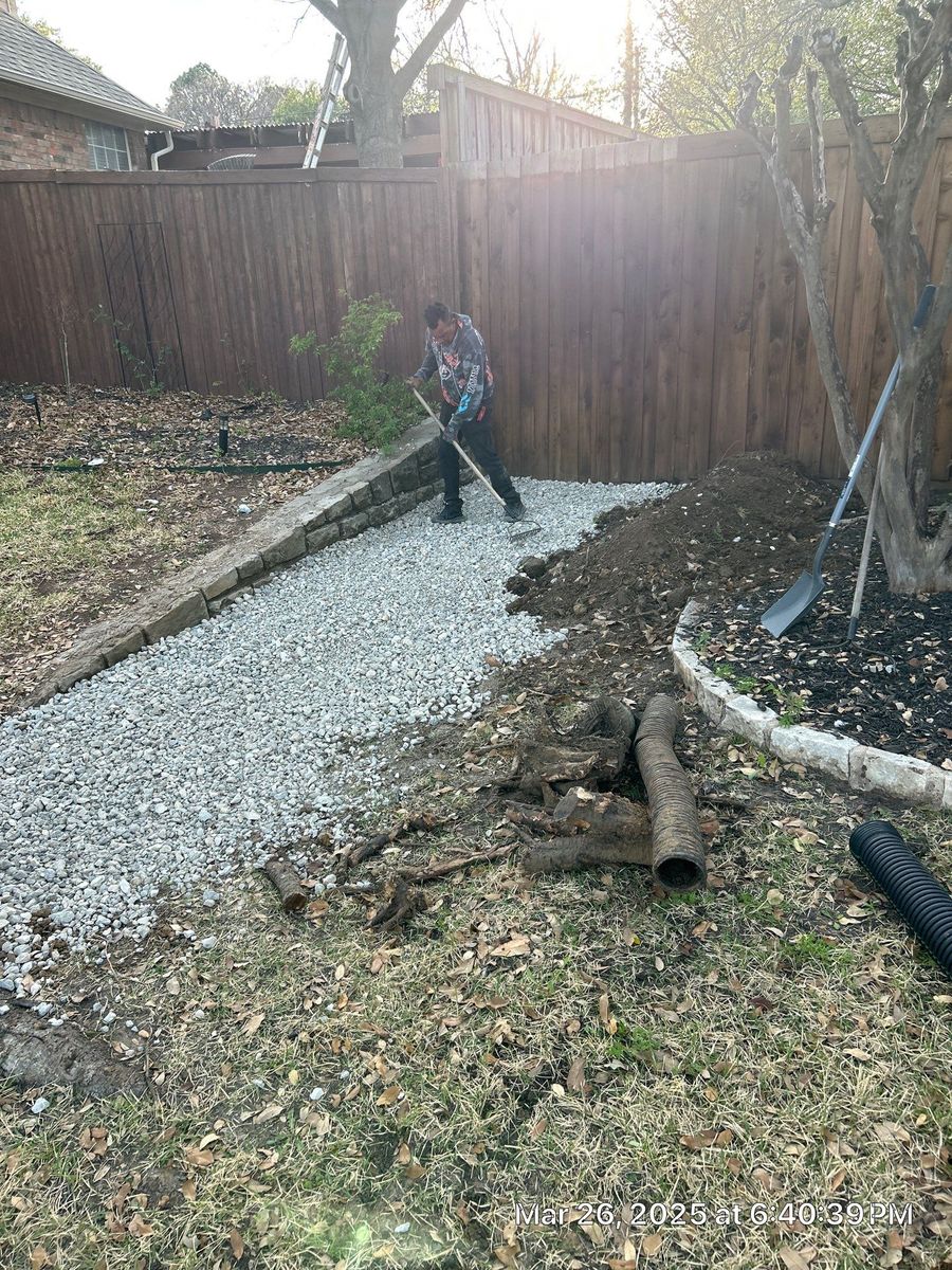 Yard Grading or Leveling for Light It Up AV and Turf in Keller, TX