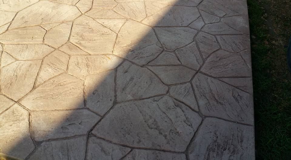 Stamped Concrete Installation for United Concrete Construction L.L.C in San Marcos, TX