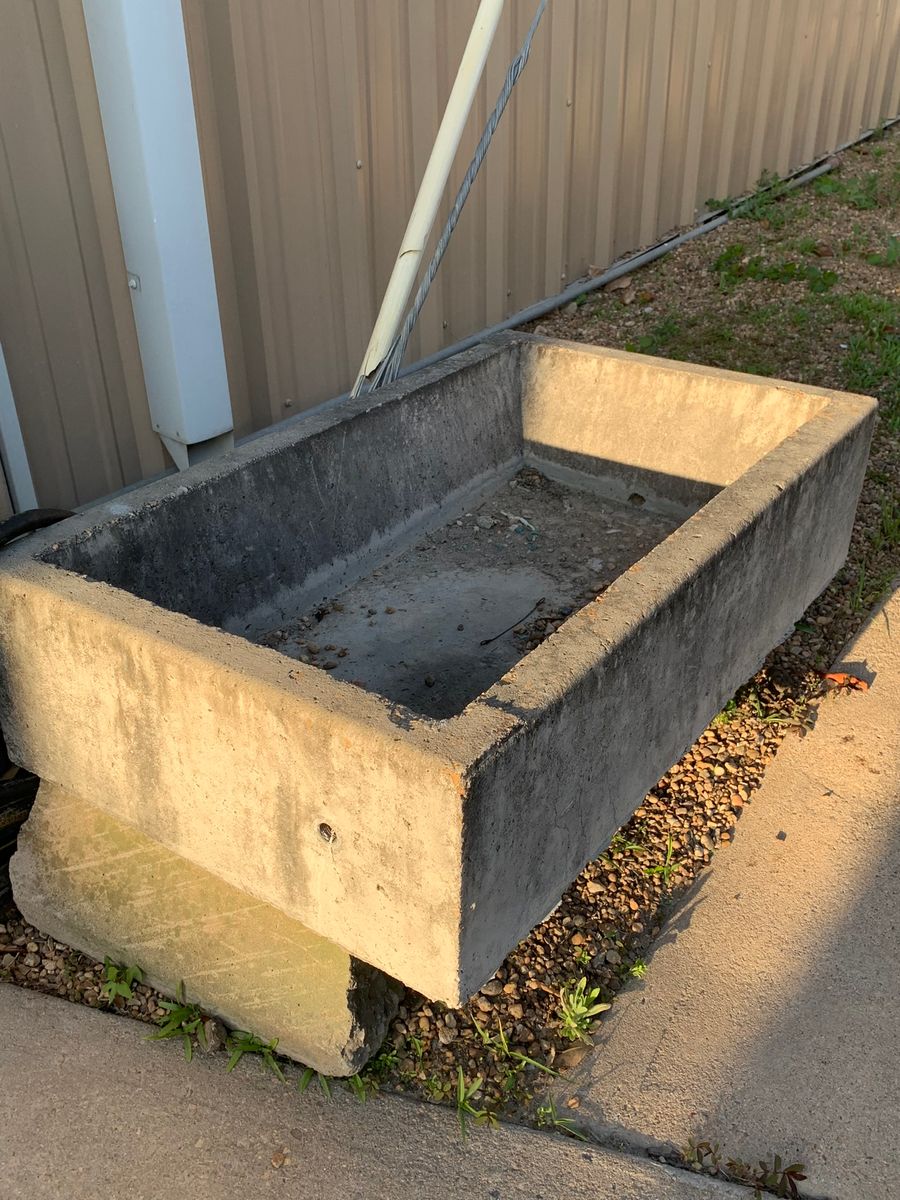 Concrete Water Troughs for MannaS Precast Concrete LLC in Bay City, TX