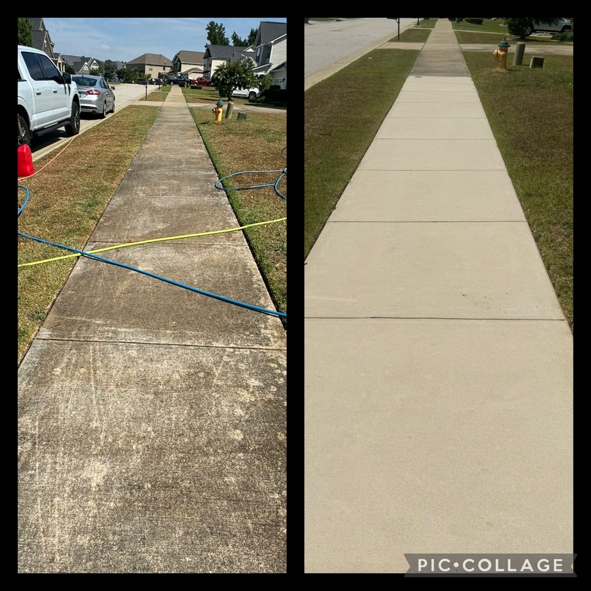 Driveway and Sidewalk Cleaning for Hydro Wash Exteriors LLC in Fayetteville, NC