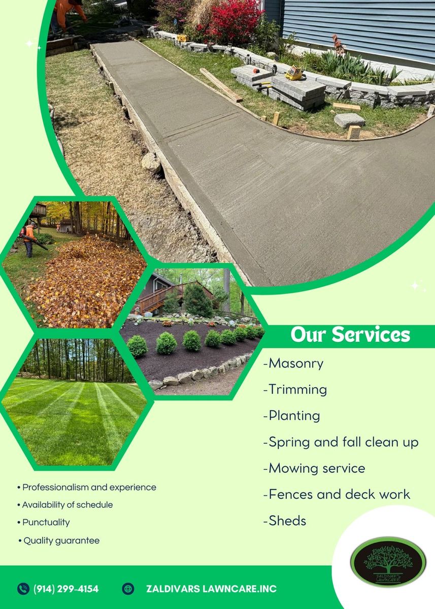 Mowing for Zaldivar’s Lawn Care INC  in Peekskill, NY