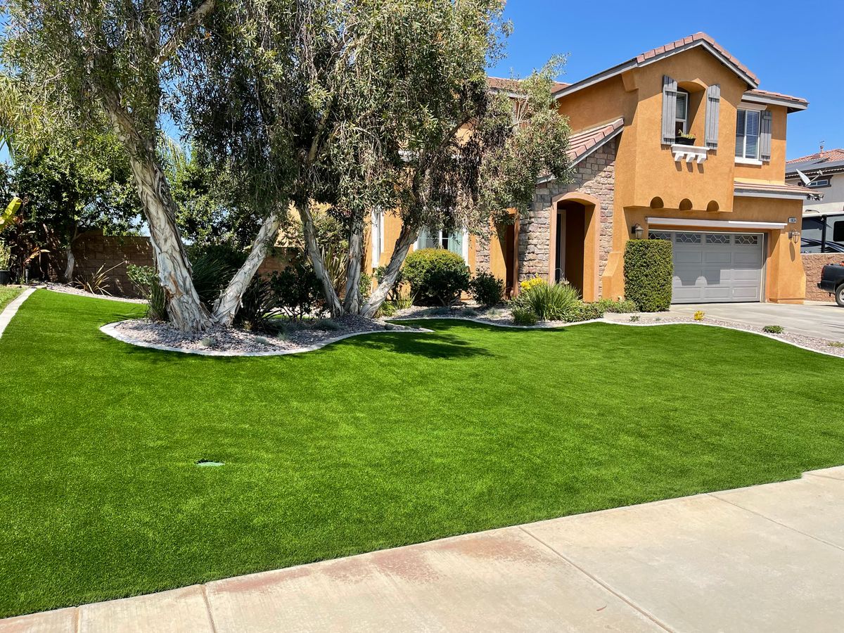 Artificial Turf Installation for Aidan Jade Landscaping in Riverside County, CA