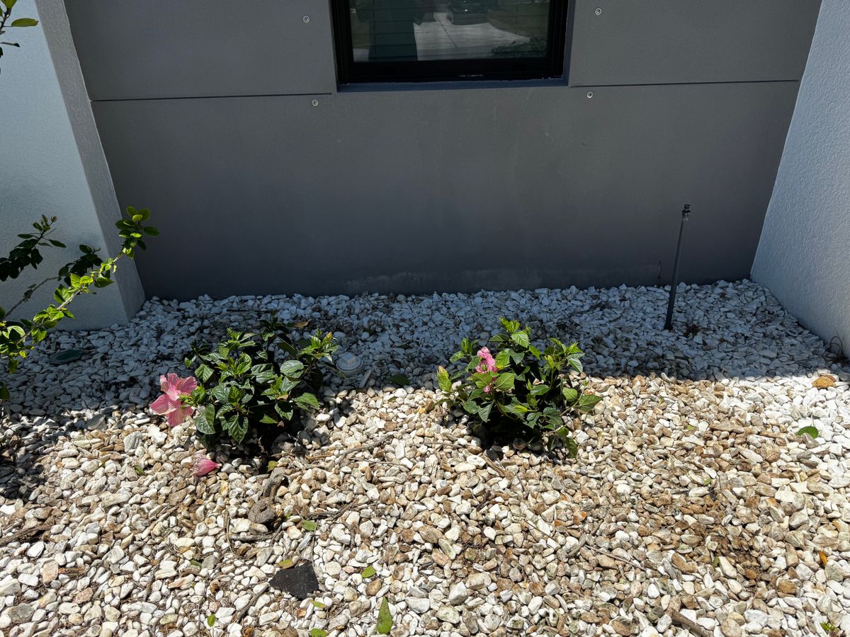 Mulch and rocks installation for BH Lawn and Landscape in Fort Myers, FL