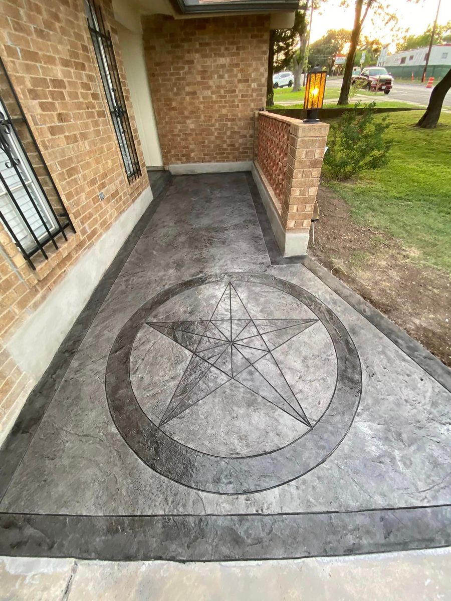 Patio Design & Installation for Triple Crown Custom Concrete in San Antonio, TX