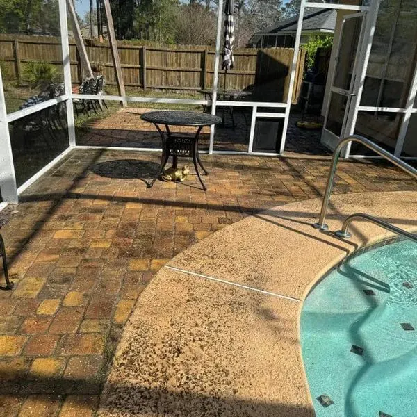 Pool & Patio Enclosure Wash for Patriotic Pressure Washing & Paver Sealing in Green Cove Springs, FL