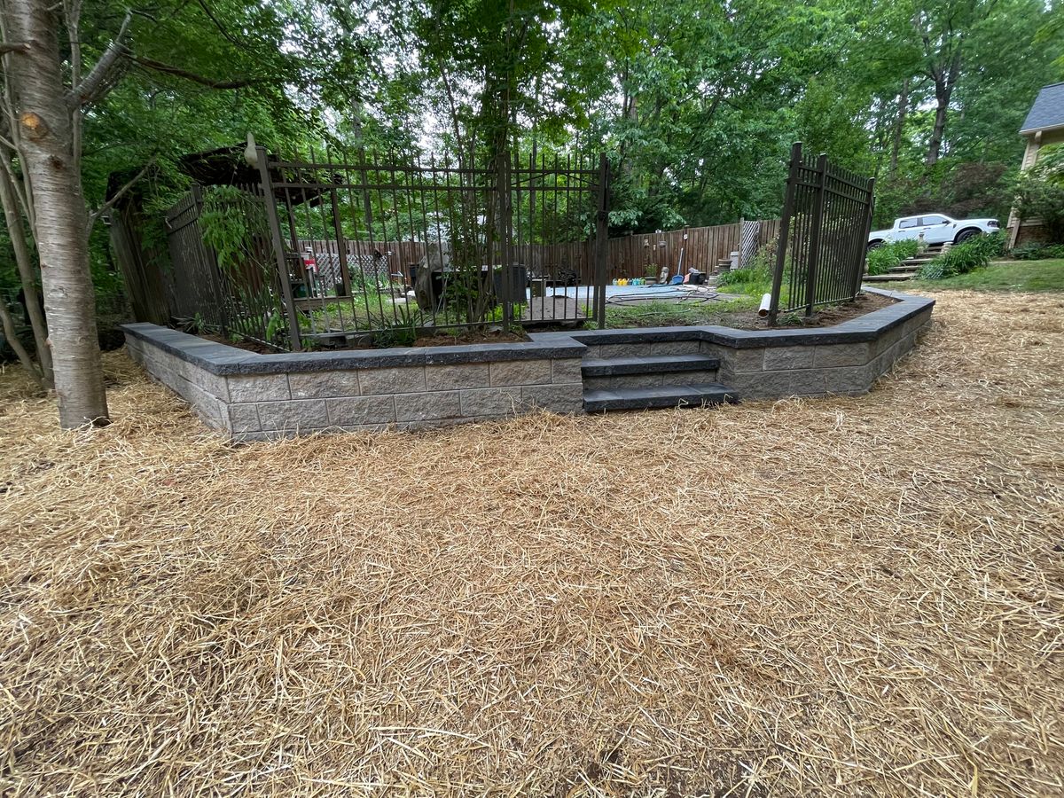 Retaining Wall Construction for ALPHA LANDSCAPES in Culpeper, VA