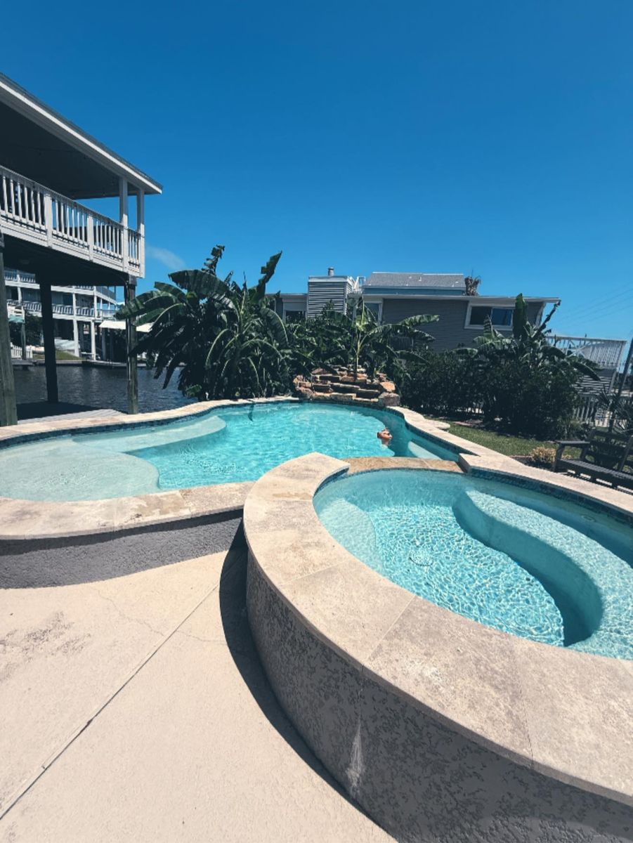 Hot Tub Cleaning for JBH Pool in Galveston, TX