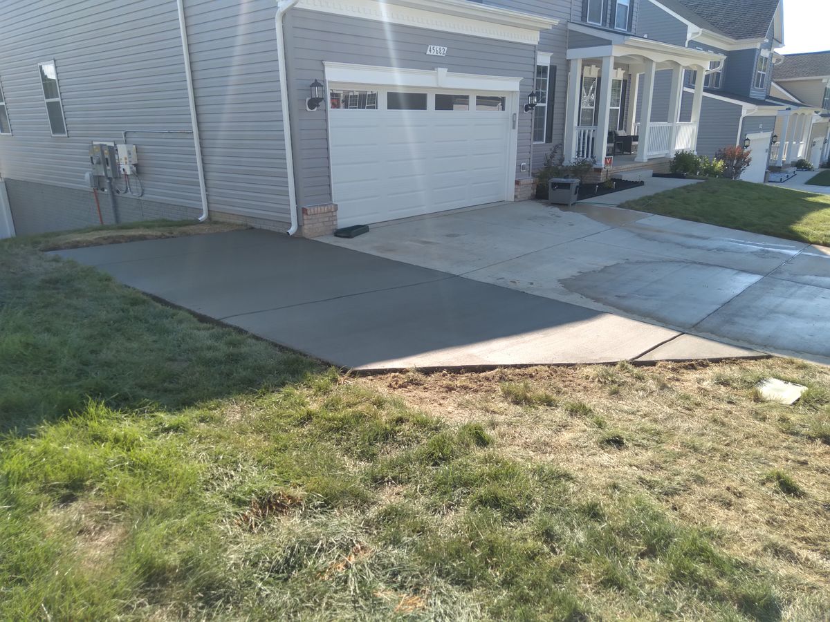 Concrete Driveway Installation for OBH Concrete LLC in Lusby, MD