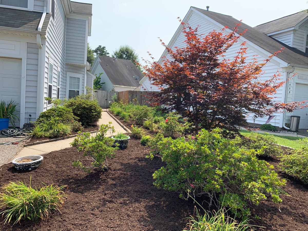 Mulch Installation for Three Brothers Lawn & Landscaping LLC in Yorktown, VA