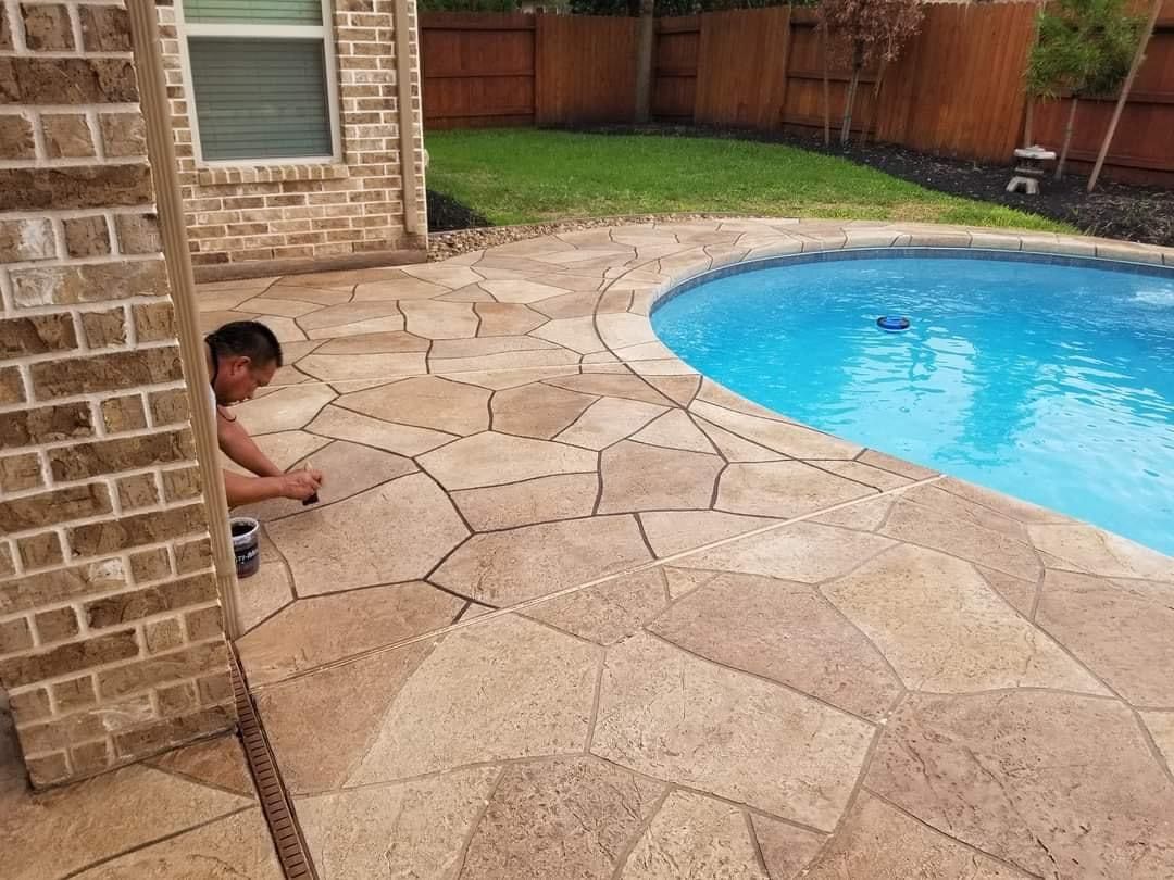 Pool Remodels for Texas Curb N Borders in Houston, TX
