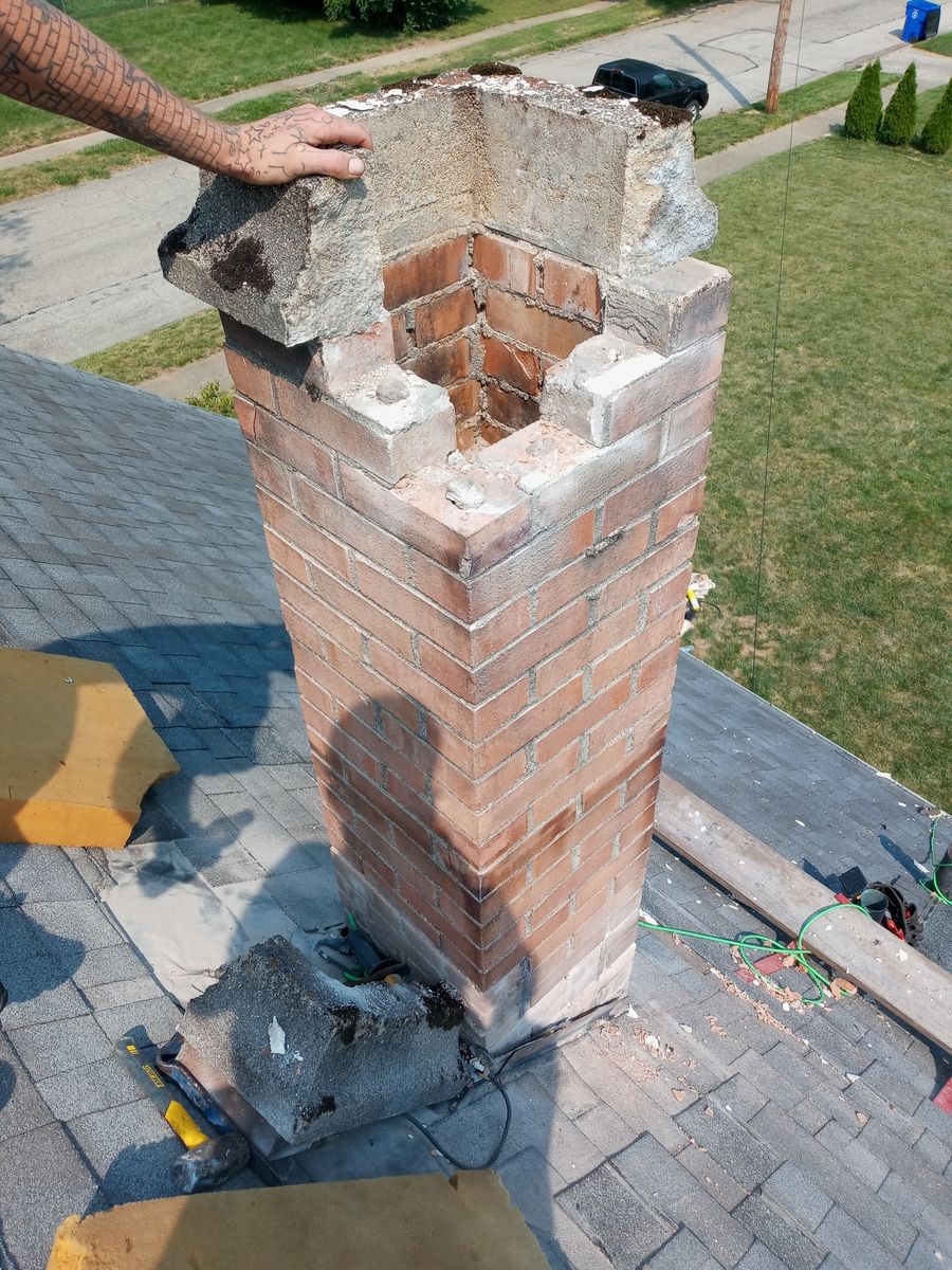 Chimney flashing for Precious Roofing in Madeira, OH