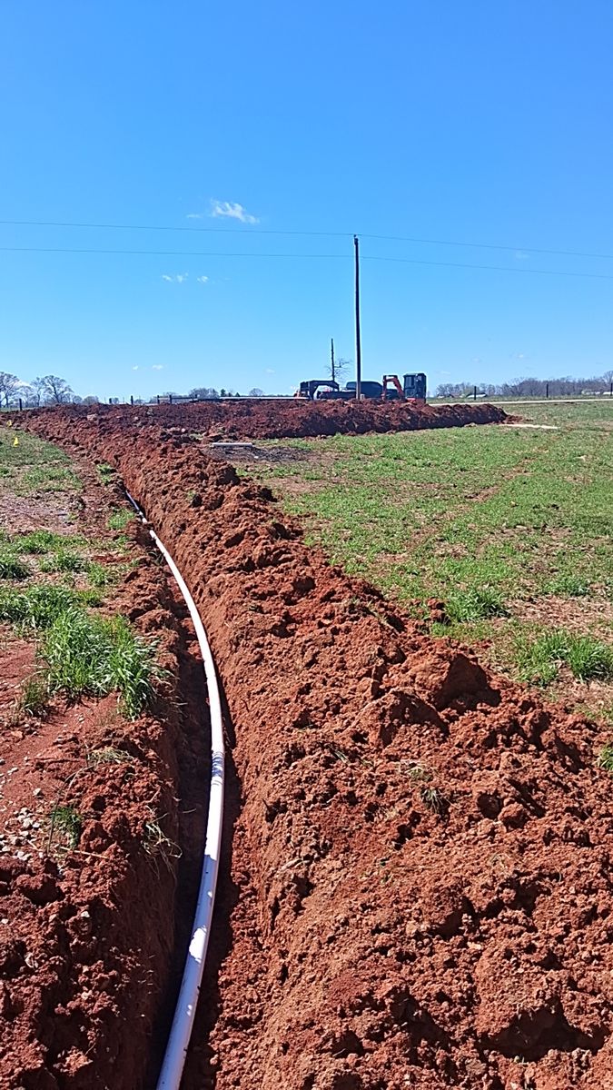 Trenching and Utilities Installation for Willetts Excavation & Septic in McMinnville, TN